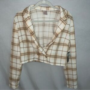 NWT BRAND NEW CREAM/TAN BLAZER